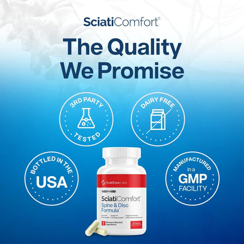 SciatiEase SciatiComfort Spine & Disc Support Supplement, 30 Day Supply