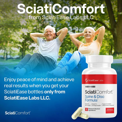 SciatiEase SciatiComfort Spine & Disc Support Supplement, 30 Day Supply